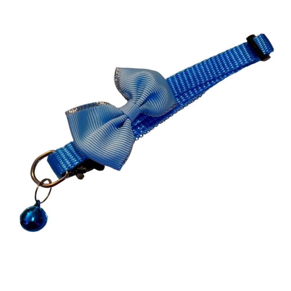 Breakaway Collar Blue Bow 6‎ mos and Up Tiny Bell New Never Used